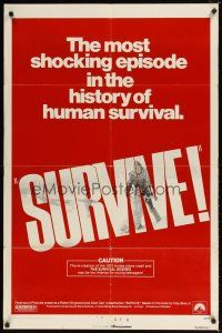 2j853 SURVIVE 1sh '76 Rene Cardona's Supervivientes de los Andes, true cannibalism story!