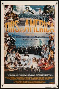 2j889 THIS IS AMERICA PART II 1sh '77 wild shock-umentary of the U.S., crazy people!