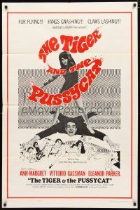 2j898 TIGER & THE PUSSYCAT 1sh '67 Il Tigre, sexy Ann-Margret dominates Vittorio Gassman!
