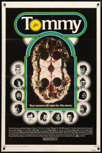 2j909 TOMMY 1sh '75 The Who, Roger Daltrey, rock & roll, cool mirror image!