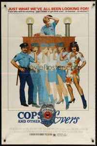 2j924 COPS & OTHER LOVERS 1sh 1982 wacky art of cross-dressing police, Harry Reems!