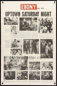 2j930 UPTOWN SATURDAY NIGHT Ebony magazine style 1sh '74 Sidney Poitier, Cosby, & Harry Belafonte!