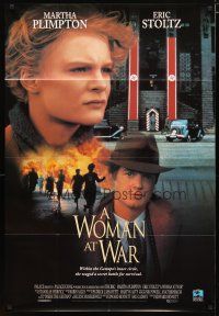 2j985 WOMAN AT WAR video 1sh '91 Martha Plimpton, Eric Stoltz, in the Gestapo's inner circle!