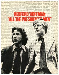 2k073 ALL THE PRESIDENT'S MEN TC '76 Dustin Hoffman & Robert Redford as Woodward & Bernstein!