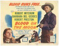 2k092 BLOOD ON THE MOON TC '49 cowboy Robert Mitchum & Robert Preston, directed by Robert Wise!