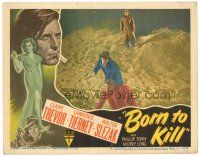2k333 BORN TO KILL LC #2 '46 Lawrence Tierney watches Elisha Cook Jr. threaten girl, film noir!
