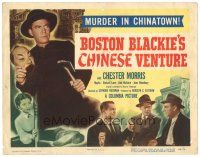 2k095 BOSTON BLACKIE'S CHINESE VENTURE TC '49 Chester Morris holding Asian mask & hatchet!