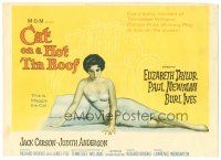 2k100 CAT ON A HOT TIN ROOF TC '58 classic artwork of Elizabeth Taylor as Maggie the Cat!