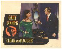 2k384 CLOAK & DAGGER LC #8 '46 close up of Gary Cooper & Lilli Palmer, Fritz Lang