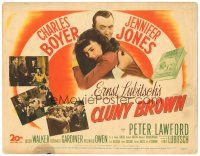 2k102 CLUNY BROWN TC '46 Charles Boyer hugging Jennifer Jones, directed by Ernst Lubitsch!