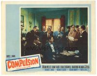 2k391 COMPULSION LC #8 '59 Dean Stockwell & Bradford Dillman, Orson Welles!