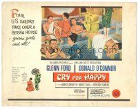 2k107 CRY FOR HAPPY TC '60 Glenn Ford & Donald O'Connor take over a geisha house & the girls too!
