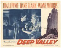 2k425 DEEP VALLEY LC #4 '47 Henry Hull is about to hit Ida Lupino, cool mountain art design!