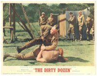 2k439 DIRTY DOZEN LC #1 '67 cool image of Lee Marvin taking knife from Clint Walker!