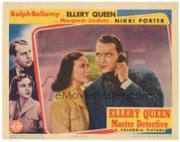 2k455 ELLERY QUEEN MASTER DETECTIVE LC '40 Ralph Bellamy with pretty Margaret Lindsay!