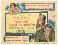 2k118 EVERY GIRL SHOULD BE MARRIED TC '48 pretty Diana Lynn, Cary Grant, Franchot Tone!