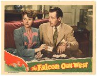2k468 FALCON OUT WEST LC '44 Tom Conway as The Falcon playing cards w/pretty Joan Barclay!