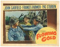 2k492 FLOWING GOLD LC '40 great image of John Garfield attacking Pat O'Brien w/wrench!