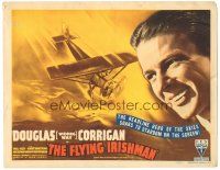 2k125 FLYING IRISHMAN TC '39 great close up Douglas Wrong Way Corrigan + art of airplane!