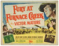 2k129 FURY AT FURNACE CREEK TC '48 Victor Mature & Coleen Gray, cool western artwork!