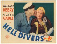 2k547 HELL DIVERS LC '32 great image of airplane pilot Wallace Beery & pretty woman!