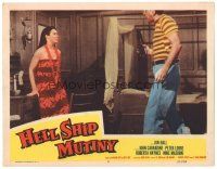 2k548 HELL SHIP MUTINY LC #2 '57 tropical beauty Roberta Haynes menaced by Mike Mazurki!