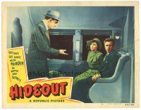 2k556 HIDEOUT LC #4 '49 Lloyd Bridges & Adrian Booth on train, film noir!
