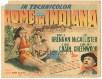 2k137 HOME IN INDIANA TC '44 sexy Jeanne Crain, Lon McCallister, Walter Brennan!