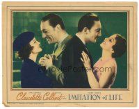 2k582 IMITATION OF LIFE LC '34 split image of Warren William with Claudette Colbert & Hudson!