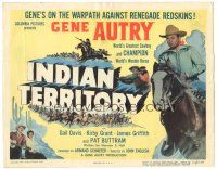 2k141 INDIAN TERRITORY TC '50 Gene Autry & Champion the Wonder Horse on the warpath vs renegades!