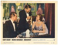 2k586 INDISCREET LC #8 '58 man lighting candle for Cary Grant in tux & sexy Ingrid Bergman!