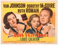 2k142 INVITATION TC '52 Van Johnson, Dorothy McGuire, Ruth Roman, story of a borrowed love!