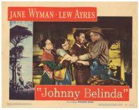 2k599 JOHNNY BELINDA LC #2 '48 Lew Ayres struggles with Charles Bickford over Jane Wyman!