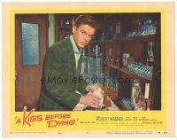 2k612 KISS BEFORE DYING LC #8 '56 great close up image of Robert Wagner with arsenic!