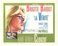 2k151 LA VERITE TC '61 close up of super sexy Brigitte Bardot in bed, Henri-Georges Clouzot