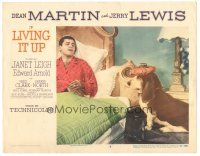 2k640 LIVING IT UP LC #6 '54 wacky Jerry Lewis sick in bed w/dog!