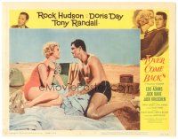 2k657 LOVER COME BACK LC #6 '62 Rock Hudson & beautiful Doris Day in love on the beach!