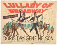 2k165 LULLABY OF BROADWAY TC '51 art of Doris Day & Gene Nelson in top hat and tails!