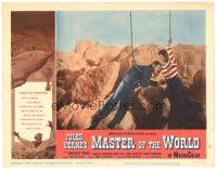 2k677 MASTER OF THE WORLD LC #3 '61 Charles Bronson and man dangling from flying machine!