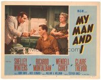 2k712 MY MAN & I LC #5 '52 Ricardo Montalban shows Wendell Corey & woman w/dog his wrist!