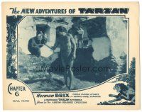 2k722 NEW ADVENTURES OF TARZAN chapter 6 LC '35 Bruce Bennett jungle serial, Fatal Fangs!