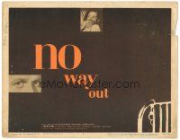 2k180 NO WAY OUT TC '50 Widmark's eyes & terrified Linda Darnell, design by Eric Nitsche!