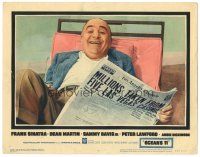 2k736 OCEAN'S 11 LC #4 '60 Rat Pack classic, laughing Akim Tamiroff with newspaper!