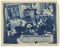 2k740 OKLAHOMA KID LC R43 James Cagney holds guns on Humphrey Bogart & men in saloon!