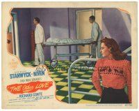 2k749 OTHER LOVE LC #7 '47 Barbara Stanwyck watches orderlies move gurney!