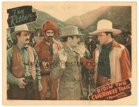 2k795 RIDIN' THE CHEROKEE TRAIL LC '41 cool image of Tex Ritter & posse getting their man!