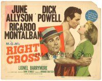 2k200 RIGHT CROSS TC '50 art of boxer Ricardo Montalban romancing June Allyson + Dick Powell!