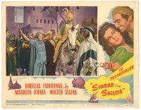 2k840 SINBAD THE SAILOR LC #5 '46 Douglas Fairbanks Jr. talks joyously to the Sultan on horse!