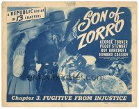 2k219 SON OF ZORRO chapter 3 TC '47 masked George Turner, Republic serial, Fugitive from Injustice!