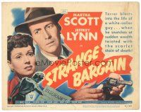 2k222 STRANGE BARGAIN TC '49 film noir, Martha Scott, Jeffrey Lynn, insurance fraud!